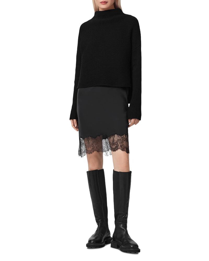 オールセインツ レディース トップス ワンピース ALLSAINTS Eloise 2in1 Dress Black ブラック