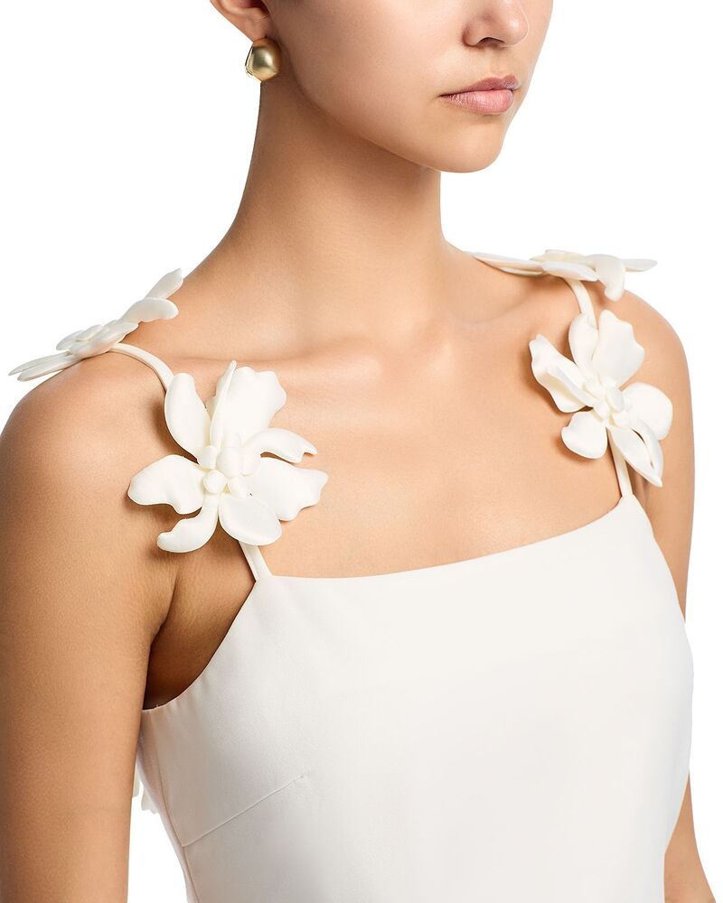 アクア レディース トップス ワンピース フラワー柄 ミニ フラワー AQUA 3D Floral Strap Mini Dress Exclusive White ホワイト アクア レディース トップス ワンピース フラワー柄 ミニ フラワー AQUA 3D Floral Strap Mini Dress Exclusive White ホワイト
