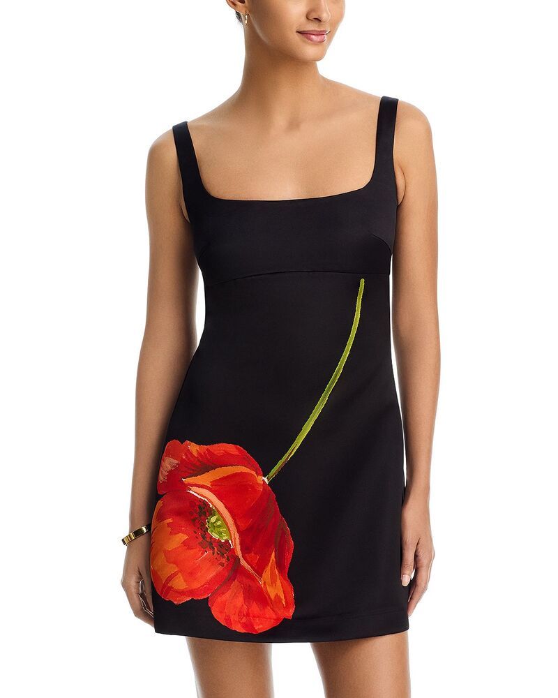 アクア レディース トップス ワンピース クレープ ミニ ノースリーブ AQUA Sleeveless Crepe Mini Dress Exclusive Black ブラック
