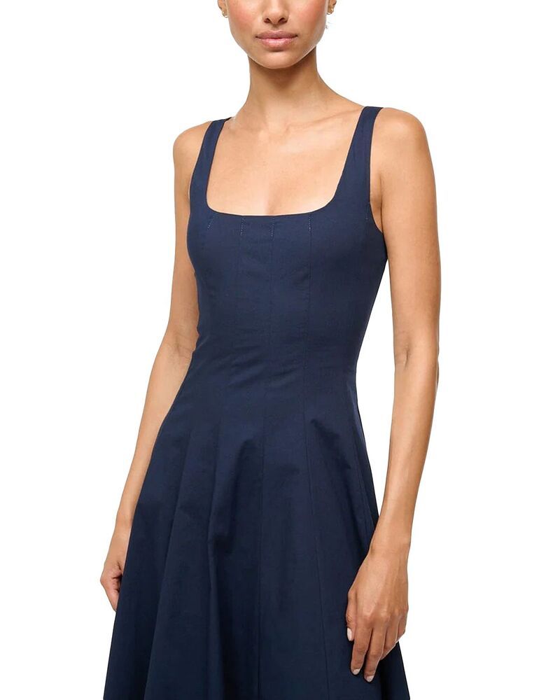 スタウド レディース トップス ワンピース STAUD The Wells Dress Navy ネイビー スタウド レディース トップス ワンピース STAUD The Wells Dress Navy ネイビー