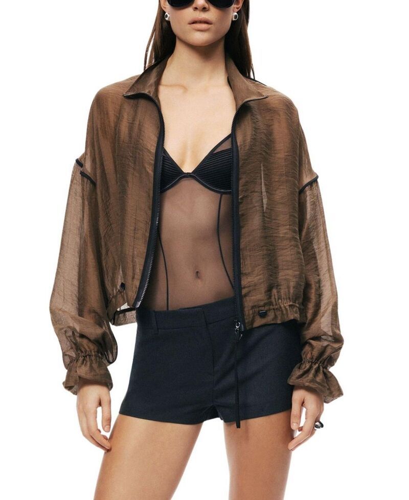 ノクチューン レディース アウター ジャケット・ブルゾン シアー NOCTURNE Sheer ZipFront Jacket Camel キャメル