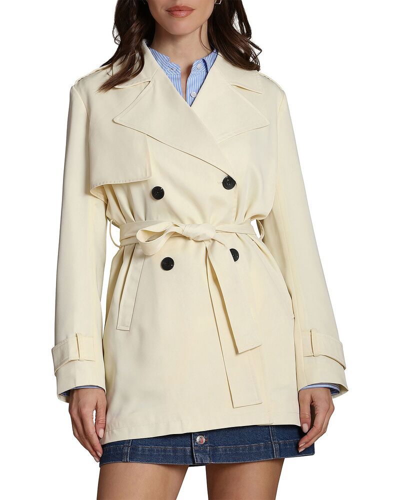 アヴェックレフィーユ レディース アウター ジャケット・ブルゾン Avec Les Filles Drapey Mid Length Trench Jacket Buttermilk