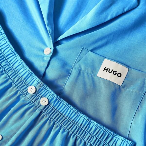 フューゴ レディース アンダーウェア ナイトウェア Hugo Kleo Short Set 102724901 Pyjama Womens Pastel Blue ブルー