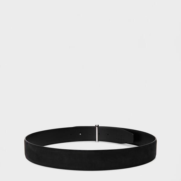 トム・フォード メンズ アクセサリー ベルト レザー Tom Ford Mens Metal T Buckleather Belt Black ブラック