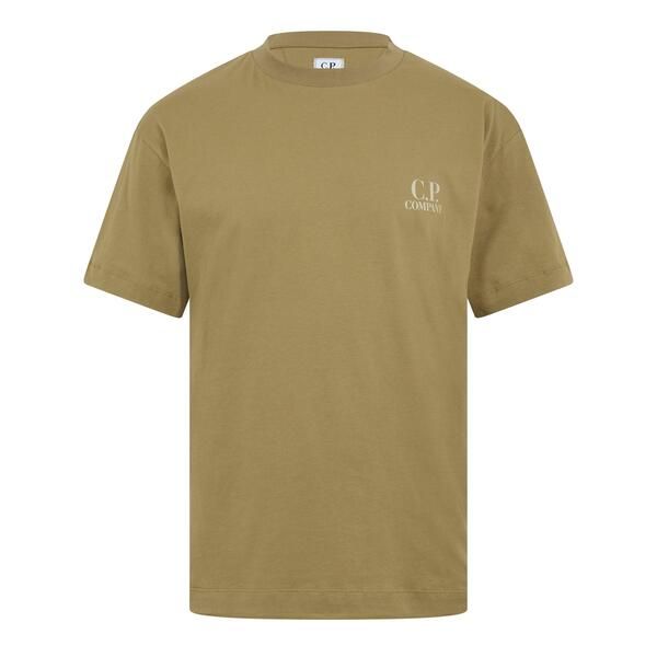シーピーカンパニー メンズ トップス Tシャツ ロゴ CP Company Double Logo Tee Dried Herb 644 32,370円