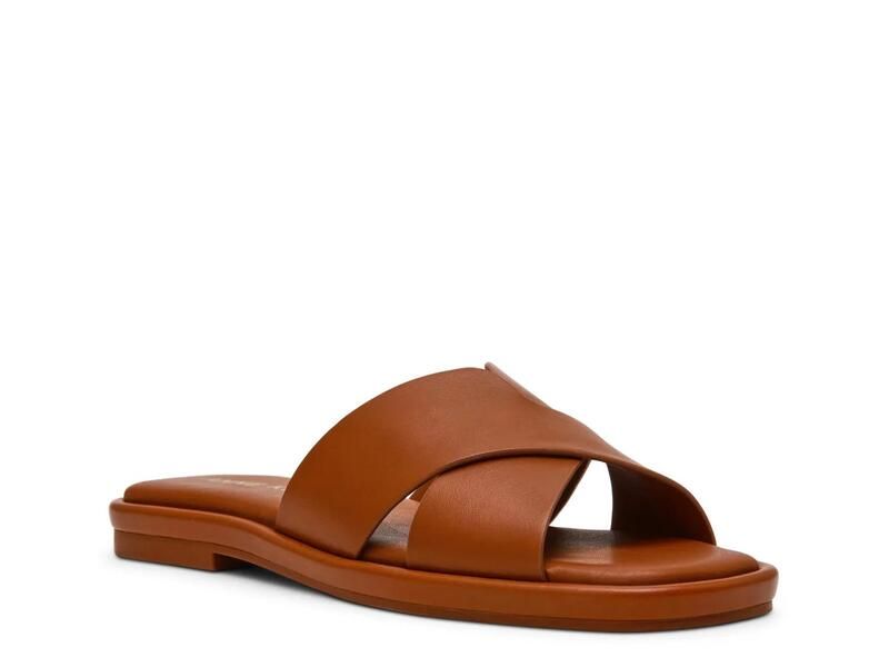 アンクライン レディース シューズ サンダル Anne KleinKhloe Wedge Sandal Cognac