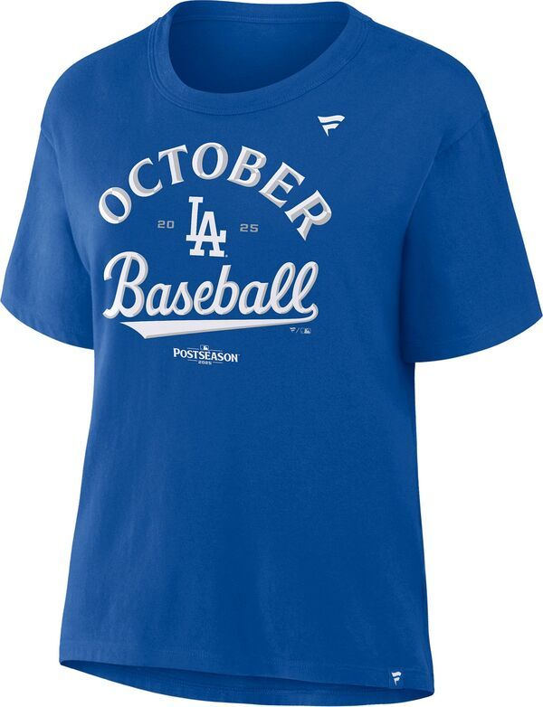 ファナティクス レディース トップス Tシャツ Fanatics MLB Team Apparel Womens Los Angeles Dodgers October Baseball 2025 Postseason Participant Lockeroo
