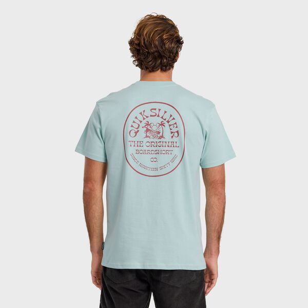 クイックシルバー メンズ トップス Tシャツ Quiksilver Mens In the Wild TShirt Blue Haze ブルー