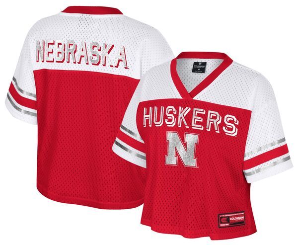 コロシアム レディース トップス シャツ ジャージー Colosseum Womens Nebraska Cornhuskers Red Posh Jersey NoColor レッド