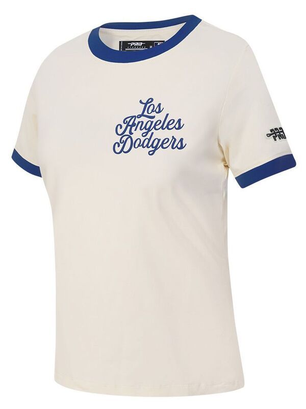 プロスタンダード レディース トップス Tシャツ Pro Standard Womens Los Angeles Dodgers Cream Ringer Souvenir TShirt NoColor クリーム