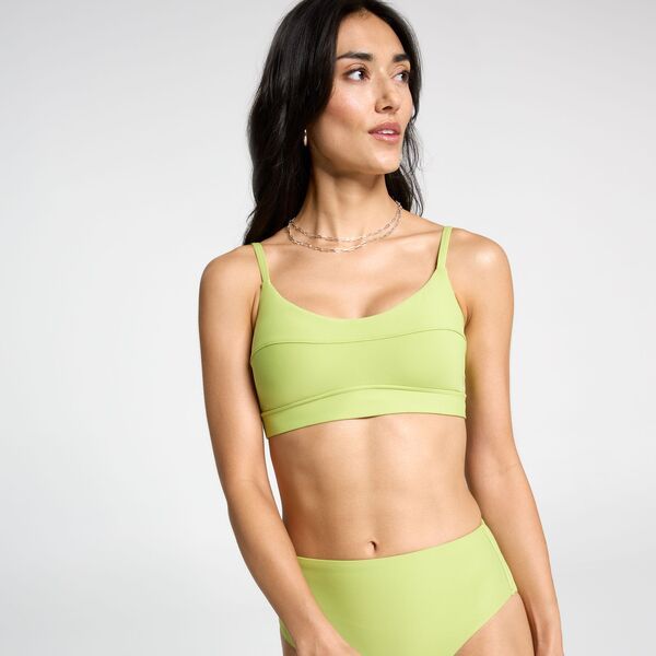 キャリー レディース 水着 トップのみ CALIA Womenswim Seamed Bikini Top Acidic Lime ライム