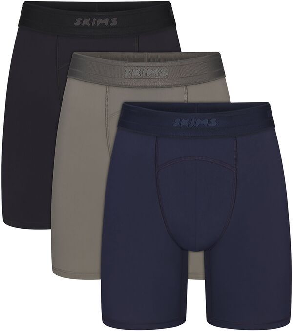 スキムズ メンズ アンダーウェア ボクサーパンツ SKIMS Mens Flex 7 Boxer Briefs 3 Pack Navy Gunmetal Multi ネイビー