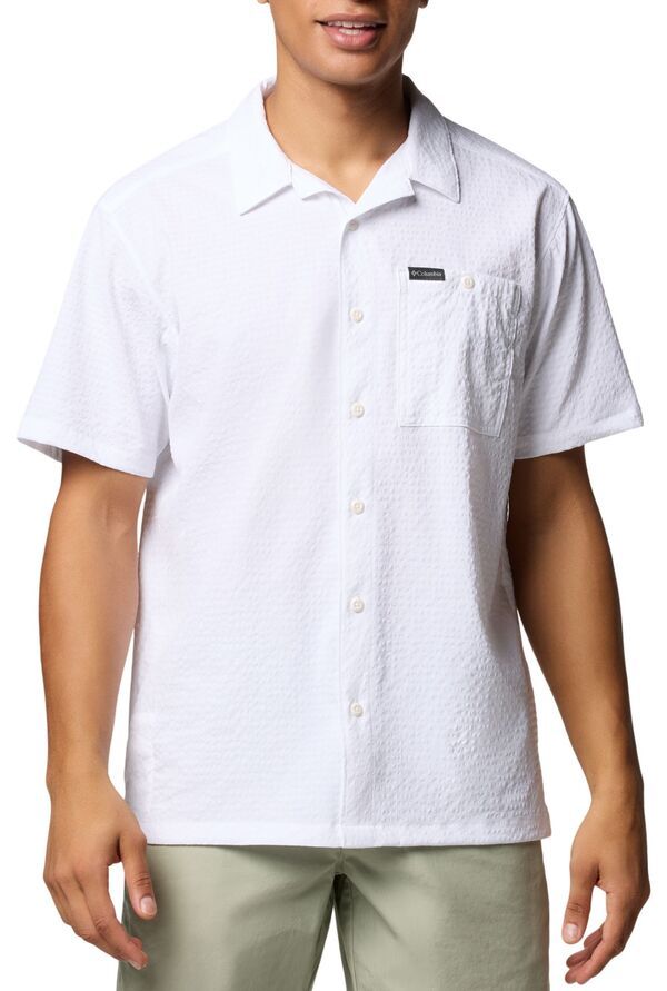 コロンビア メンズ トップス シャツ Columbia Mens Utilizer Short Sleeve Camp Shirt White ホワイト