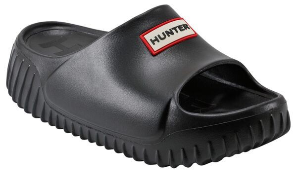 ハンター レディース シューズ サンダル HUNTER Womens Faroe Casual Slipon Flat Sandals Black ブラック