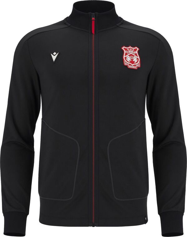 マクロン メンズ アウター ジャケット・ブルゾン Macron Adult Wrexham 2025 Black Home Prematch FullZip Jacket NoColor ブラック