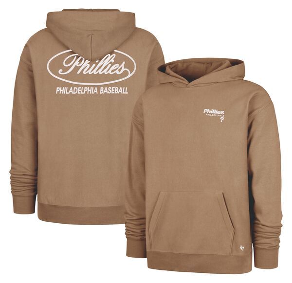 フォーティーセブン メンズ アウター パーカー・スウェット 47 Mens Philadelphia Phillies Tan Triple Double Foundation Pullover Hoodie NoColor タン