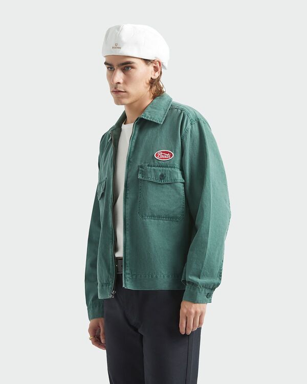 ブリクストン メンズ アウター ジャケット・ブルゾン BRIXTON Mens Trademark Lightweight Garage Jacket Washed Primal Green グリーン ブリクストン メンズ アウター ジャケット・ブルゾン BRIXTON Mens Trademark Lightweight Garage Jacket Washed Primal Green グリーン