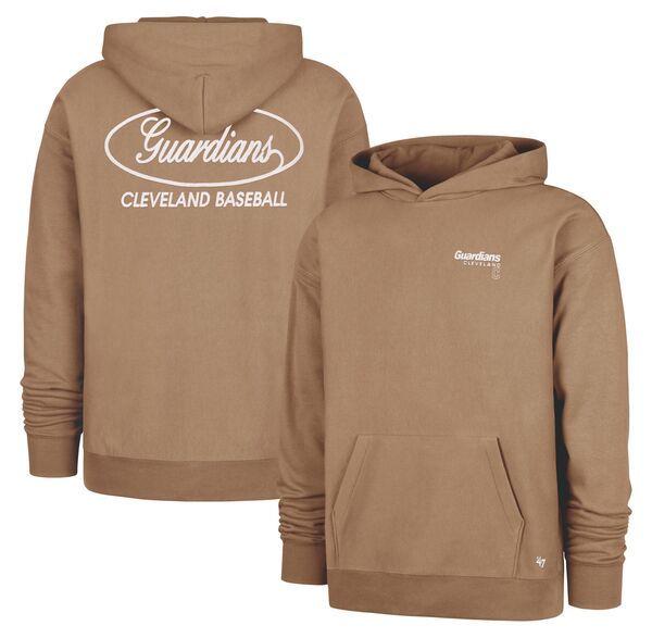 フォーティーセブン メンズ アウター パーカー・スウェット 47 Mens Cleveland Guardians Tan Triple Double Foundation Pullover Hoodie NoColor タン