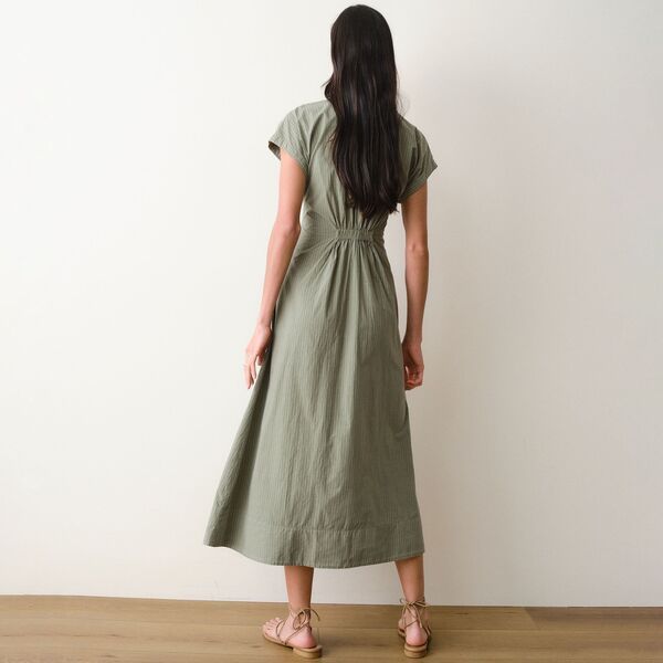 マリーン レイヤー レディース ボトムス カジュアルパンツ シャツワンピース ミディ シャツ Marine Layer Womens Arden Midi Shirt DresseasprayNavy Stripe ネイビー