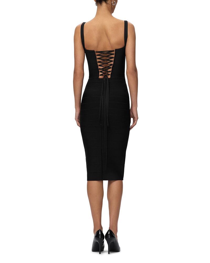 エルベレジェ レディース トップス ワンピース Herv Lger Neri Bandage Dress Black ブラック