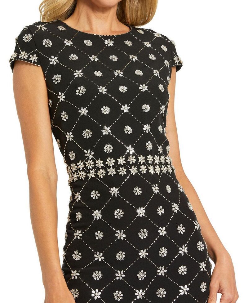 マックダガル レディース トップス ワンピース クレープ ハイネック ミディ キャップ Mac Duggal Crepembellished High Neck Cap Sleeve Midi Dress Black ブラック マックダガル レディース トップス ワンピース クレープ ハイネック ミディ キャップ Mac Duggal Crepembellished High Neck Cap Sleeve Midi Dress Black ブラック