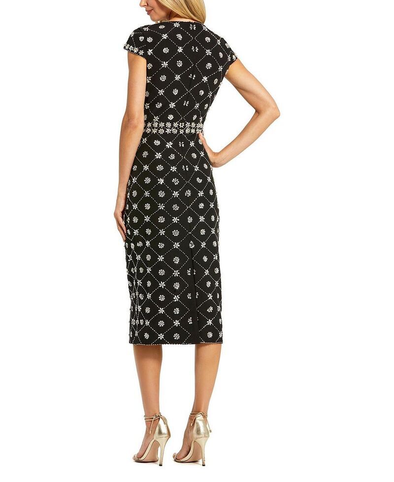 マックダガル レディース トップス ワンピース クレープ ハイネック ミディ キャップ Mac Duggal Crepembellished High Neck Cap Sleeve Midi Dress Black ブラック マックダガル レディース トップス ワンピース クレープ ハイネック ミディ キャップ Mac Duggal Crepembellished High Neck Cap Sleeve Midi Dress Black ブラック