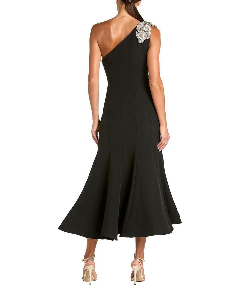 マックダガル レディース トップス ワンピース クレープチ ミディ Mac Duggal Petite Crepe One Shoulder Mermaid Midi Dress with Flower Black ブラック マックダガル レディース トップス ワンピース クレープチ ミディ Mac Duggal Petite Crepe One Shoulder Mermaid Midi Dress with Flower Black ブラック