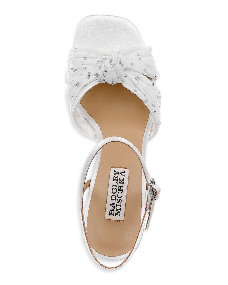 バッジェリーミシュカ レディース シューズ サンダル プラットフォーム Badgley Mischka Womens Willabella Platform Sandals White Satin ホワイト