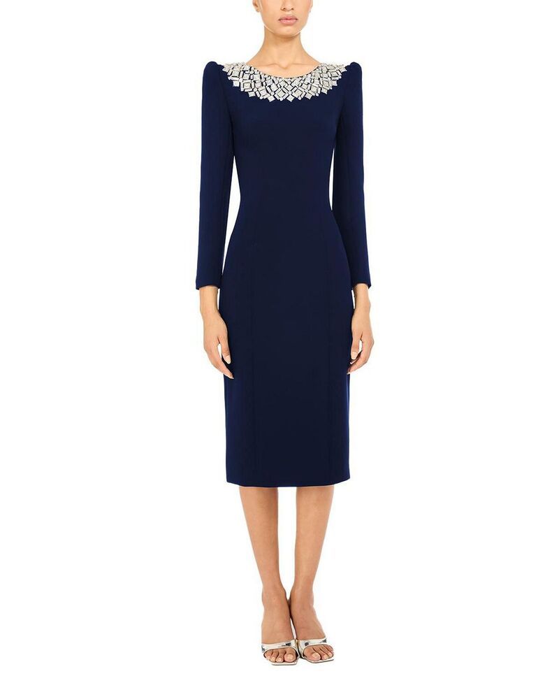 ジェニー・パッカム レディース トップス ワンピース ミディ Jenny Packham Jacquetta Embellished Midi Dress Midnight Kiss