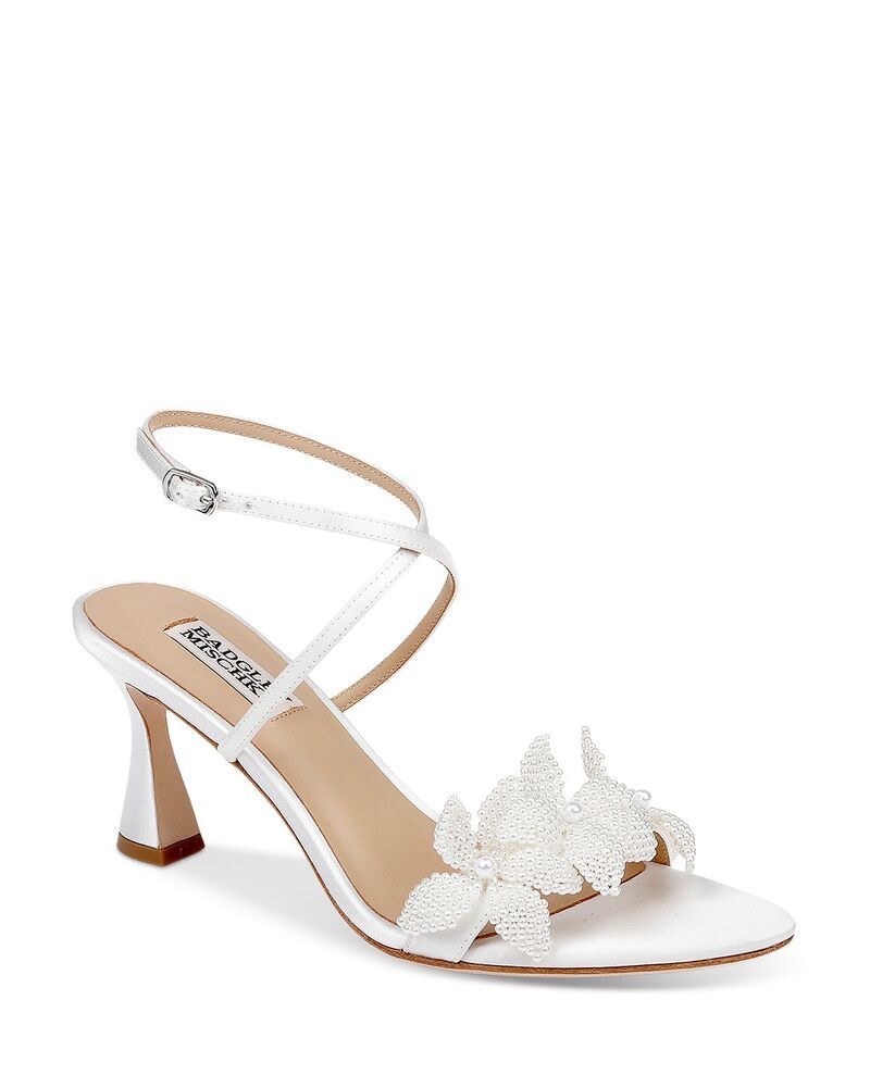 バッジェリーミシュカ レディース シューズ サンダル Badgley Mischka Womens Whitney Sandals White Satin ホワイト