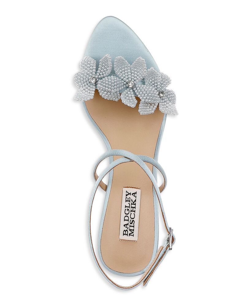バッジェリーミシュカ レディース シューズ サンダル Badgley Mischka Womens Whitney Sandals Mist Blue Satin ブルー
