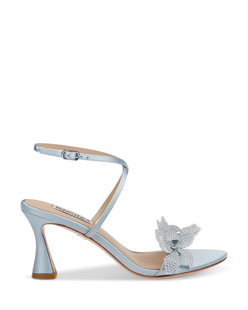 バッジェリーミシュカ レディース シューズ サンダル Badgley Mischka Womens Whitney Sandals Mist Blue Satin ブルー