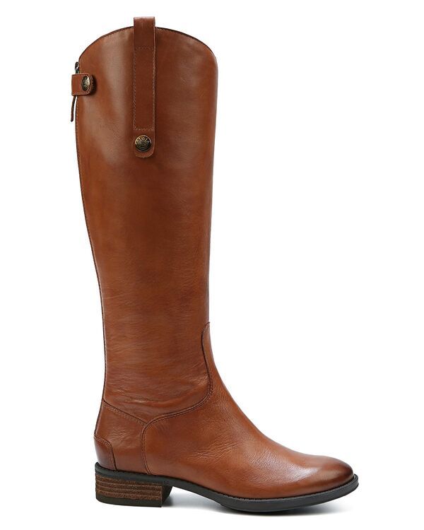 サムエデルマン レディース シューズ ブーツ・レインブーツ レザー ヒール Sam Edelman Womens Penny Round Toe Leather LowHeel Riding Boots Whiskey