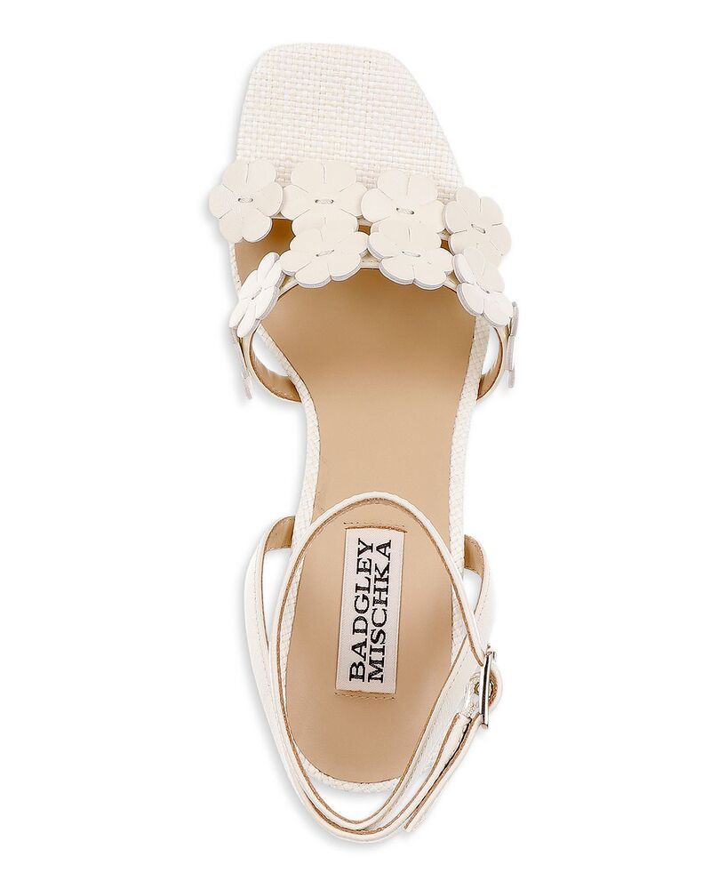バッジェリーミシュカ レディース シューズ サンダル Badgley Mischka Womens Waverly Sandals Cream Leather クリーム