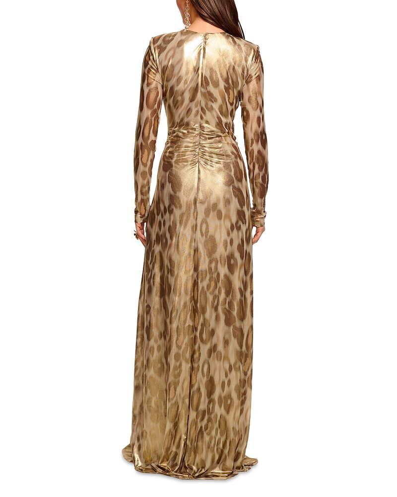 レイミー ブルック レディース トップス ワンピース プリント Ramy Brook Printed Martini Gown Gold Animal ゴールド
