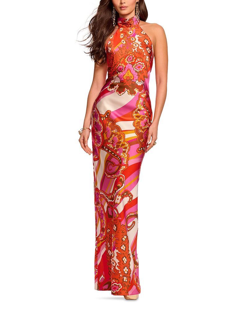 レイミー ブルック レディース トップス ワンピース プリント Ramy Brook Printed Tatiana Gown Fiesta Pink ピンク