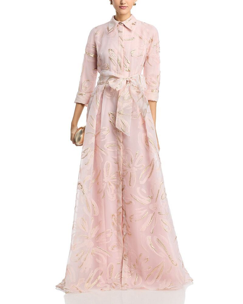 テリジョンバイリッキーフリーマン レディース トップス ワンピース トール シャツ Teri Jon by Rickie Freeman Metallic Organza Shirt Gown Blush Gold ブラッシュ テリジョンバイリッキーフリーマン レディース トップス ワンピース トール シャツ Teri Jon by Rickie Freeman Metallic Organza Shirt Gown Blush Gold ブラッシュ