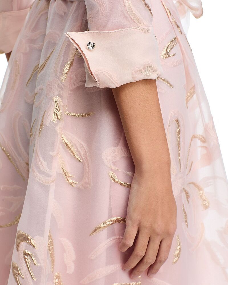 テリジョンバイリッキーフリーマン レディース トップス ワンピース トール シャツ Teri Jon by Rickie Freeman Metallic Organza Shirt Gown Blush Gold ブラッシュ テリジョンバイリッキーフリーマン レディース トップス ワンピース トール シャツ Teri Jon by Rickie Freeman Metallic Organza Shirt Gown Blush Gold ブラッシュ