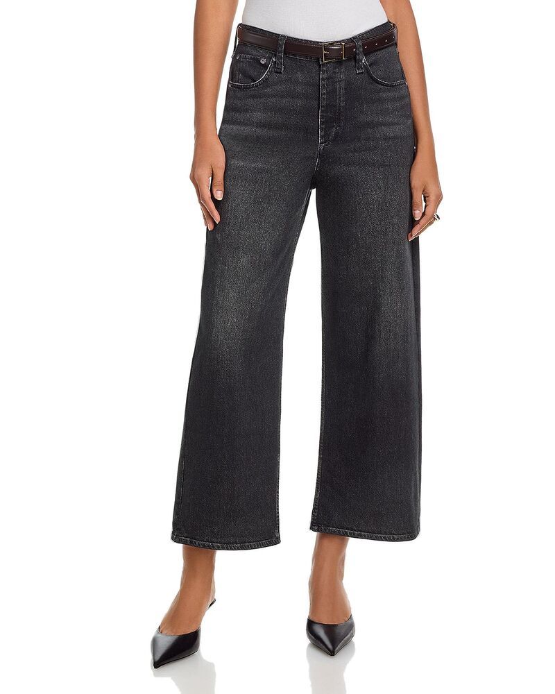 ラグアンドボーン レディース ボトムス デニムパンツ ワイドレッグ パイル コットン クロップド ジーンズ rag bone Miramar Andi HighRise Cropped Wide Leg Cotton Terry Sweatpant Jeans