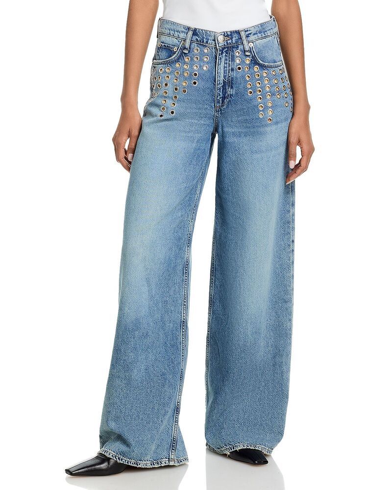 ラグアンドボーン レディース ボトムス デニムパンツ ワイドレッグ ジーンズ rag bone Featherweight Sofie High Rise Wide Leg Jeans in Amalfi