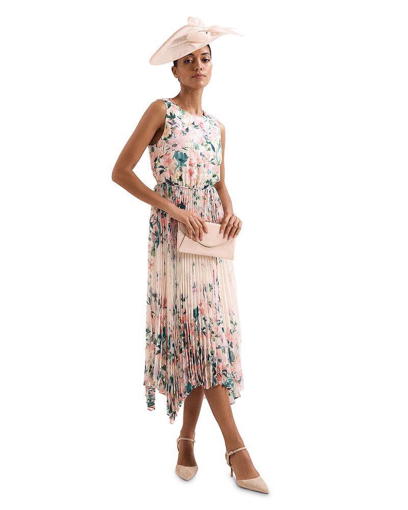 フェイズ・エイト レディース トップス ワンピース プリント ミディ Phaseight Georgiana Print Midi Dress Pale Pink ピンク