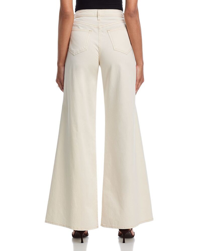 ラジャンス レディース ボトムス デニムパンツ ワイドレッグ ジーンズ LAGENCE Beau High Rise T Seam Wide Leg Jeans in Macadamia