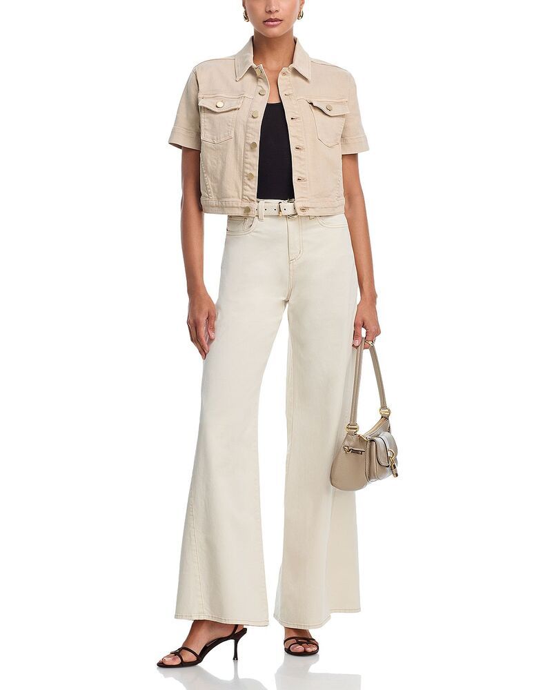 ラジャンス レディース ボトムス デニムパンツ ワイドレッグ ジーンズ LAGENCE Beau High Rise T Seam Wide Leg Jeans in Macadamia