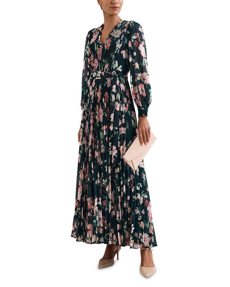 フェイズ・エイト レディース トップス ワンピース フラワー柄 マキシ フラワー Phaseight Rosa Floral Maxi Dress Teal ティール