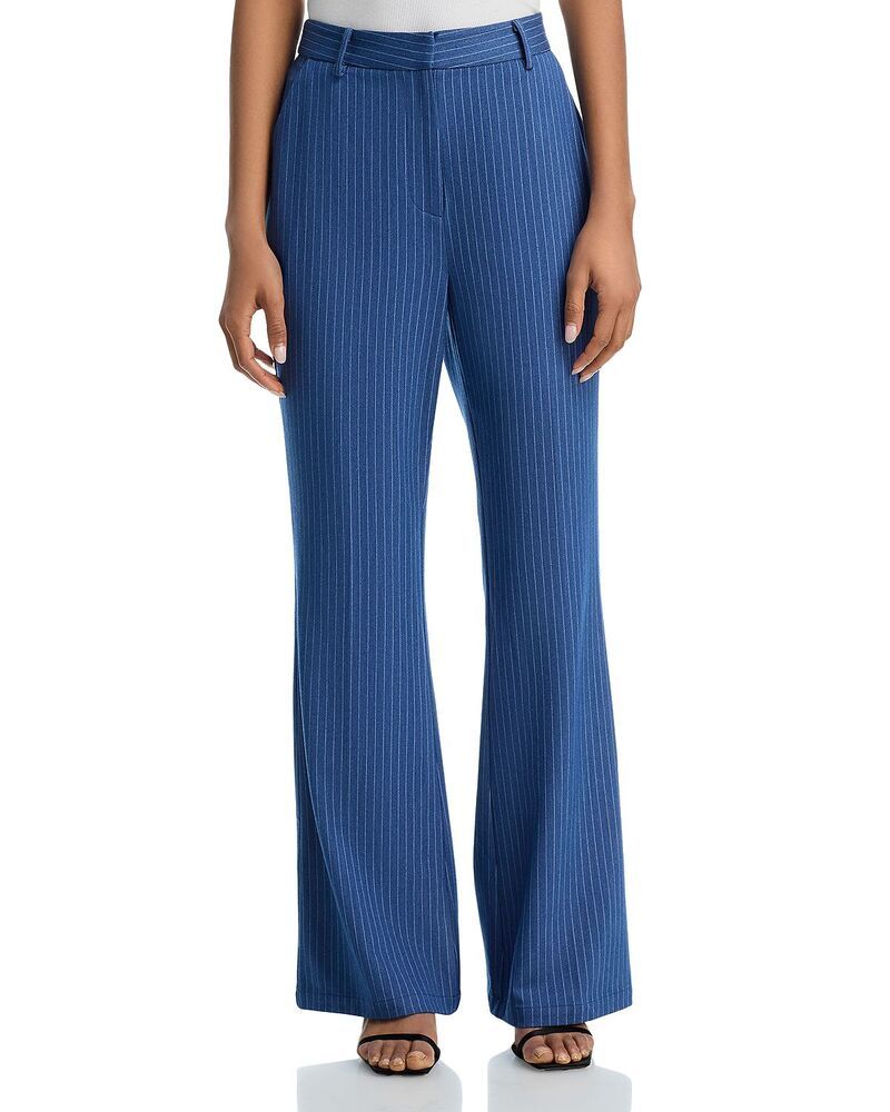 アクア レディース ボトムス カジュアルパンツ AQUA Pinstripe Pants Exclusive ChambrayWhite ホワイト