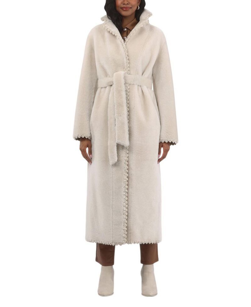 ゴルスキ レディース アウター コート Gorski Reversible Shearling Lamb Coat CreamCream クリーム