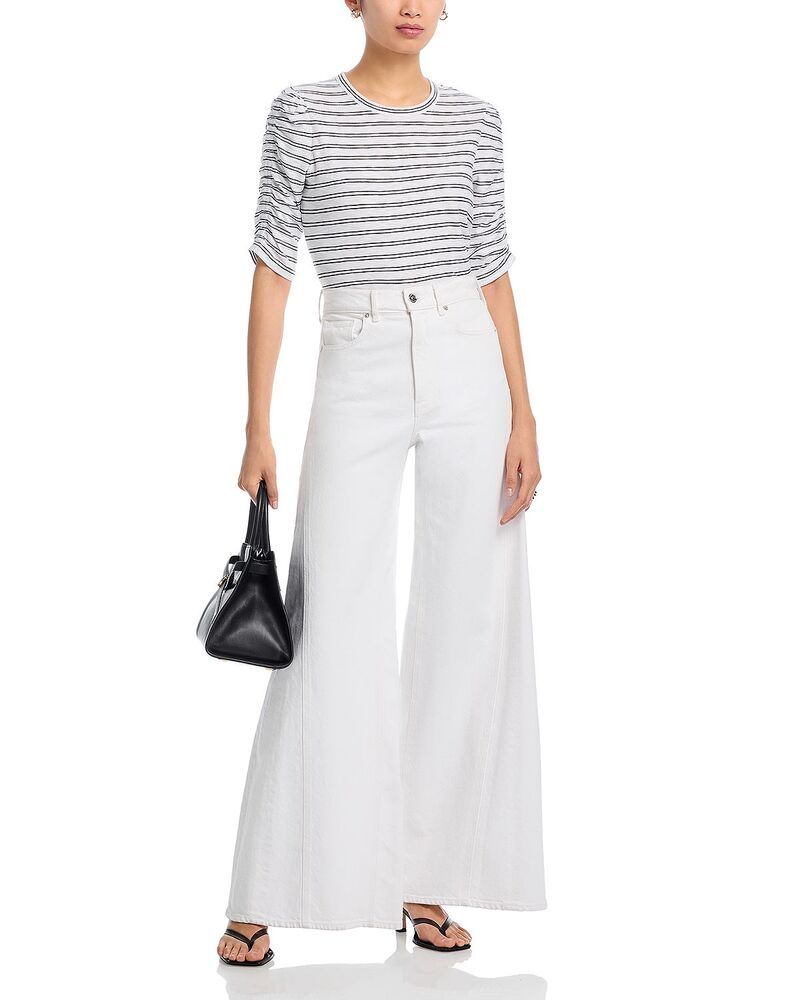 ヴェロニカ ベアード レディース ボトムス デニムパンツ ワイドレッグ ジーンズ Veronica Beard Vicki High Risextra Wide Leg Jeans White ホワイト