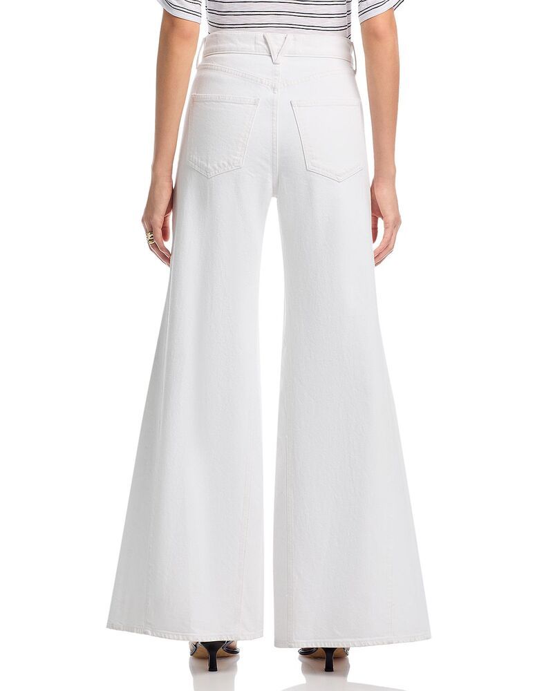 ヴェロニカ ベアード レディース ボトムス デニムパンツ ワイドレッグ ジーンズ Veronica Beard Vicki High Risextra Wide Leg Jeans White ホワイト