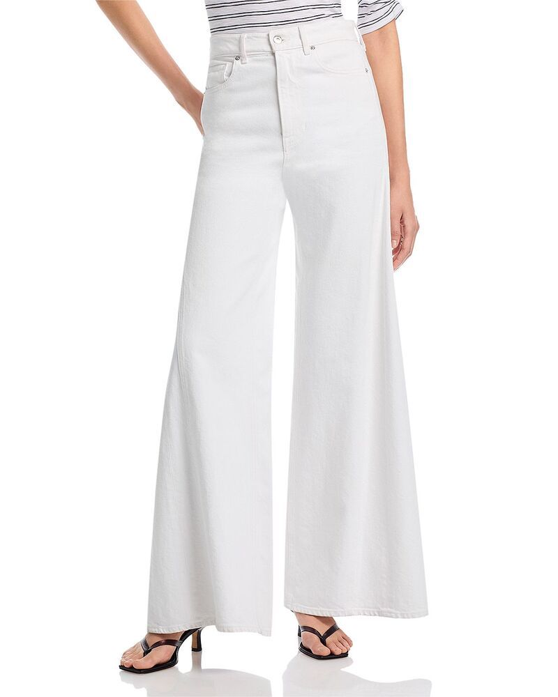 ヴェロニカ ベアード レディース ボトムス デニムパンツ ワイドレッグ ジーンズ Veronica Beard Vicki High Risextra Wide Leg Jeans White ホワイト