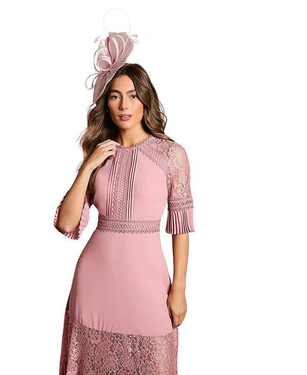コースト レディース トップス ワンピース ミディ レース Coast Lace Insert Midi Dress Antique Rose